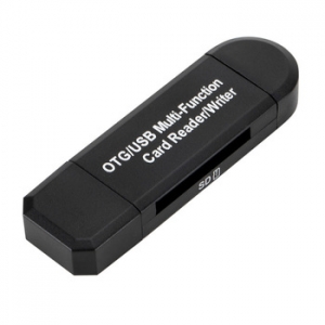 Čtečka paměťových karet (CR03) OTG + Micro USB, SD + Micro SD, barva černá
