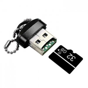 Čtečka paměťových karet CR01, USB, Micro SD, barva černá
