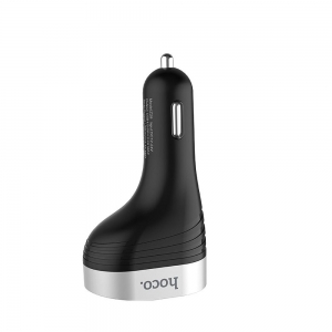 CL adaptér HOCO Z29 2x USB A 3,1A + LCD, hnízdo CL, barva černá