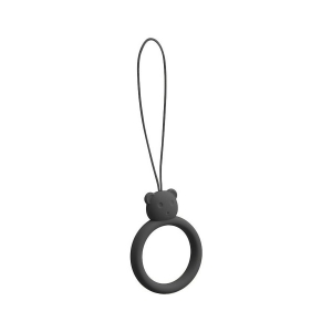 Šňůrka na mobil (silicone) Ring, barva černá
