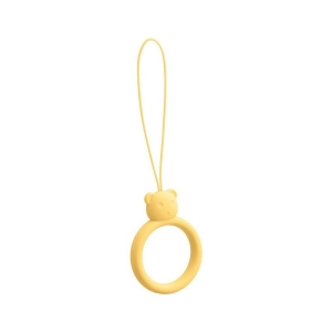 Šňůrka na mobil (silicone) Ring, barva žlutá
