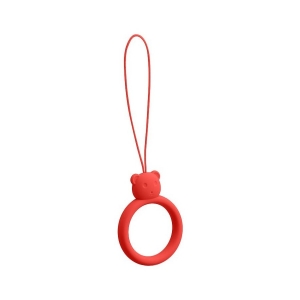 Šňůrka na mobil (silicone) Ring, barva tmavě červená