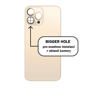 Kryt baterie iPhone 13 PRO MAX gold - Bigger Hole