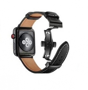 Kožený řemínek pro Apple Watch 38-41mm - black
