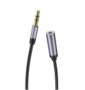 Kabel AUX KAKU (KSC-526) Jack 3,5mm (samec / samice) ,1m, černá