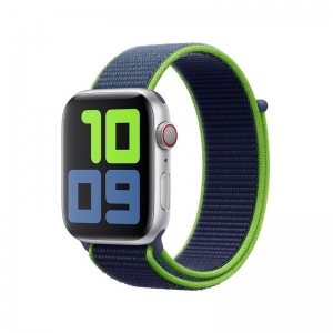 Nylon řemínek pro Apple Watch 38-41mm - blue / lime