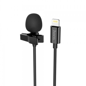 Mikrofon HOCO L14, Lightning 8-pin konektor, barva černá