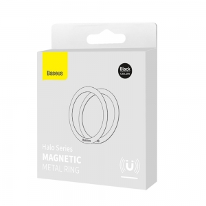 Baseus Univerzální magnetické kroužky pro MagSafe, 2 Ks balení, barva black