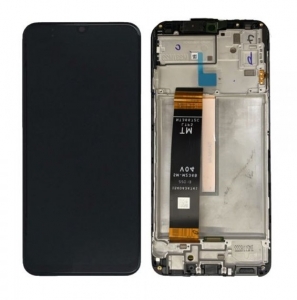 Dotyková deska Samsung M135 Galaxy M13 + LCD + rámeček black Service Pack - originál
