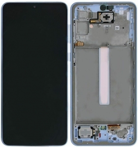 Dotyková deska Samsung A336 Galaxy A33 5G + LCD + rámeček blue Service Pack - originál