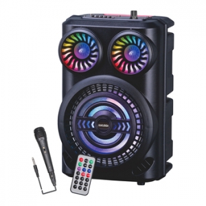 Karaoke systém KAKU KSC-672, TWS, FM, USB, AUX, s mikrofonem, barva černá