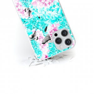 Pouzdro Back Case Flower iPhone 13 Pro Max, zelená