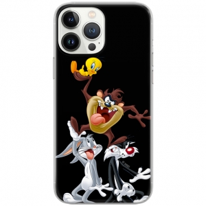 Pouzdro iPhone 7, 8, SE 2020 (4,7) Looney Tunes vzor 001, barva černá