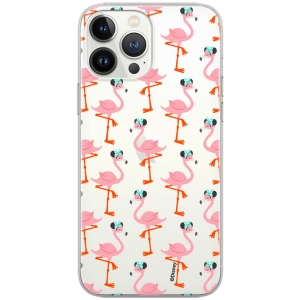 Pouzdro iPhone 12, 12 Pro (6,1) Minnie Flamingo vzor 032, transparent