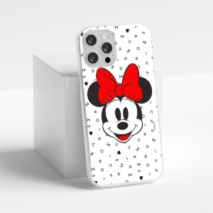 Pouzdro iPhone 14 Pro Max (6,7) Minnie Mouse vzor 056, transparent