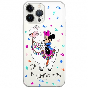 Pouzdro iPhone 14 (6,1) Minnie Lama vzor 049, transparent