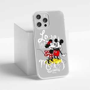 Pouzdro iPhone 13 Pro Max (6,7) Mickey & Minnie vzor 001, transparent