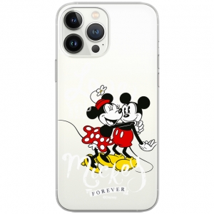 Pouzdro iPhone 14 (6,1) Mickey & Minnie vzor 001, transparent