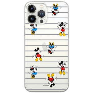 Pouzdro iPhone 14 Pro (6,1) Mickey & Minnie vzor 007, transparent