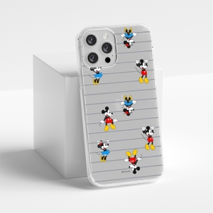 Pouzdro iPhone 14 (6,1) Mickey & Minnie vzor 007, transparent