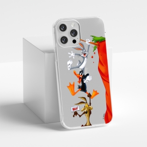 Pouzdro iPhone 14 (6,1) Looney Tunes vzor 005, transparent