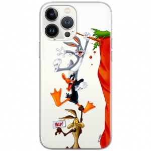 Pouzdro iPhone 14 (6,1) Looney Tunes vzor 005, transparent