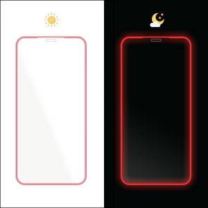 Tvrzené sklo Fluo iPhone 11, XR (6,1), barva červená