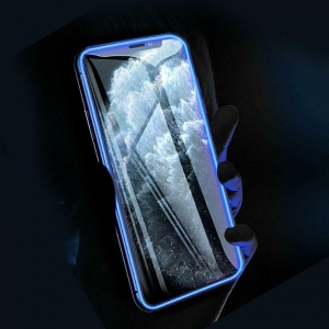 Tvrzené sklo Fluo iPhone 12, 12 Pro barva modrá