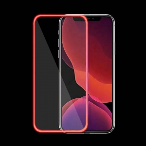 Tvrzené sklo Fluo iPhone 12, 12 Pro (6,1), barva červená