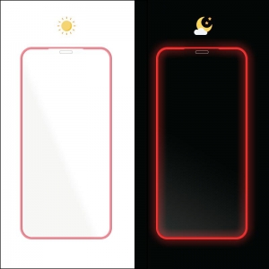 Tvrzené sklo Fluo iPhone 12, 12 Pro barva červená