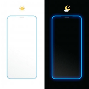Tvrzené sklo Fluo iPhone 13, 13 Pro (6,1), barva modrá