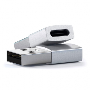 Adaptér USB C (female) na USB A, barva stříbrná