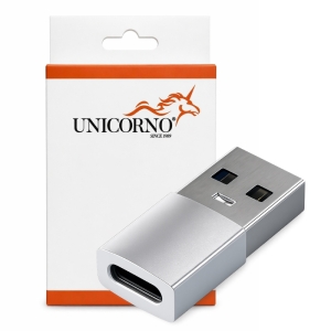 Adaptér USB C (female) na USB A, barva stříbrná