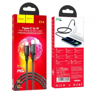 Datový kabel HOCO X14 Lightning na USB C, PD 20W, délka 3m, barva černá