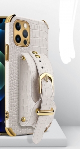 Pouzdro Back Case Croco Belt iPhone 13 (6,1´´) beige