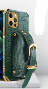 Pouzdro Back Case Croco Belt iPhone 13 Pro (6,1´´) green