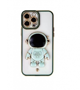 Pouzdro Back Case Spaceman iPhone 12 Pro (6,1´´) s funkcí stojánku, green