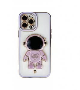 Pouzdro Back Case Spaceman iPhone 13 Pro (6,1´´) s funkcí stojánku, violet