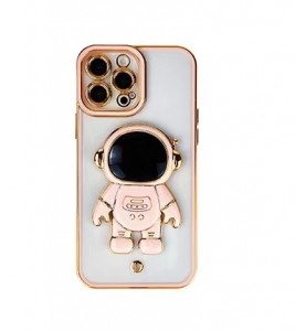 Pouzdro Back Case Spaceman iPhone 12 (6,1´´) s funkcí stojánku, pink