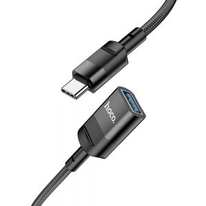 HOCO kabel USB (samice) / OTG na typ C 3A U107 1,2 m černý