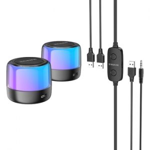 Mini Reproduktor BlueTooth Borofone BP12 Colorful Stereo 2 in 1, barva černá