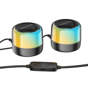 Mini Reproduktor BlueTooth Borofone BP12 Colorful Stereo 2 in 1, barva černá