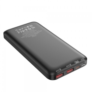 Externí baterie POWER BANK Hoco J90, 10000mAh , PD 20W, QC 3.0, 1X Micro USB, 1x USB Typ C, barva černá