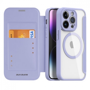 Pouzdro Dux Ducis Skin X Pro iPhone 14, MagSafe, barva purple