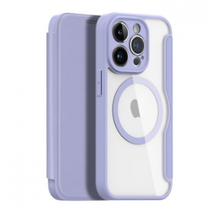 Pouzdro Dux Ducis Skin X Pro iPhone 14 Plus, MagSafe, barva purple