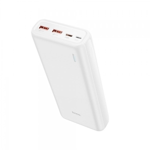 Externí baterie POWER BANK Hoco J80A, 20000mAh ,PD 22,5W, QC 3.0, 2x USB, USB Typ C, Micro USB, barva bílá