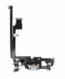 Flex iPhone 12 Pro Max nabíjecí konektor silver / white