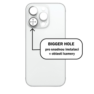 Kryt baterie iPhone 14  PRO white - Bigger Hole