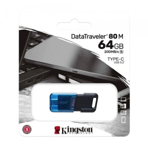 USB FLash Disk (PenDrive) Kingston 64GB, USB C, barva černá/modrá