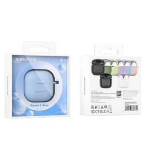 Bluetooth headset BOROFONE TWS BW29, s pouzdrem, barva modrá